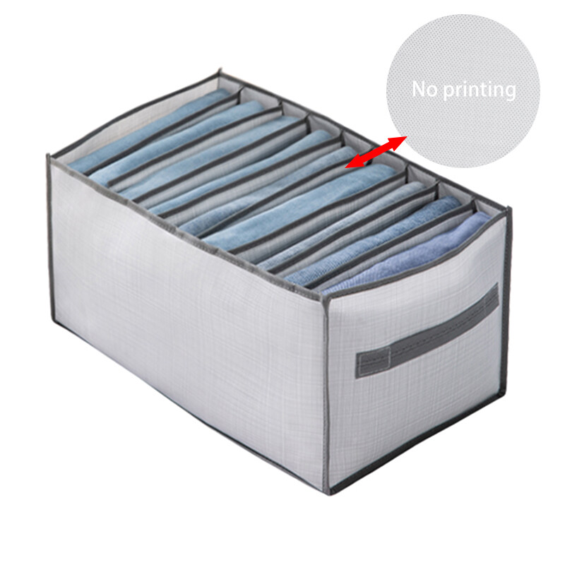 Jeans Compartment Storage Box Closet Clothes Drawer Mesh Separation Box Stacking Pants Drawer Divider Can Washed Home Organizer