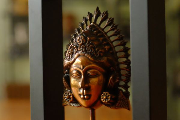 Kerajinan Logam - Miniatur Topeng Khas Bali