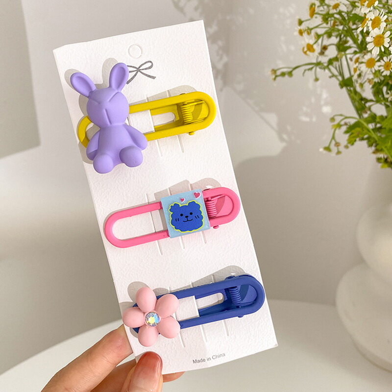 MJartoria Cartoon Girls Side Bangs Clip Set Women Ornament Hair Clips Barrettes Hairpins Hair Accessories