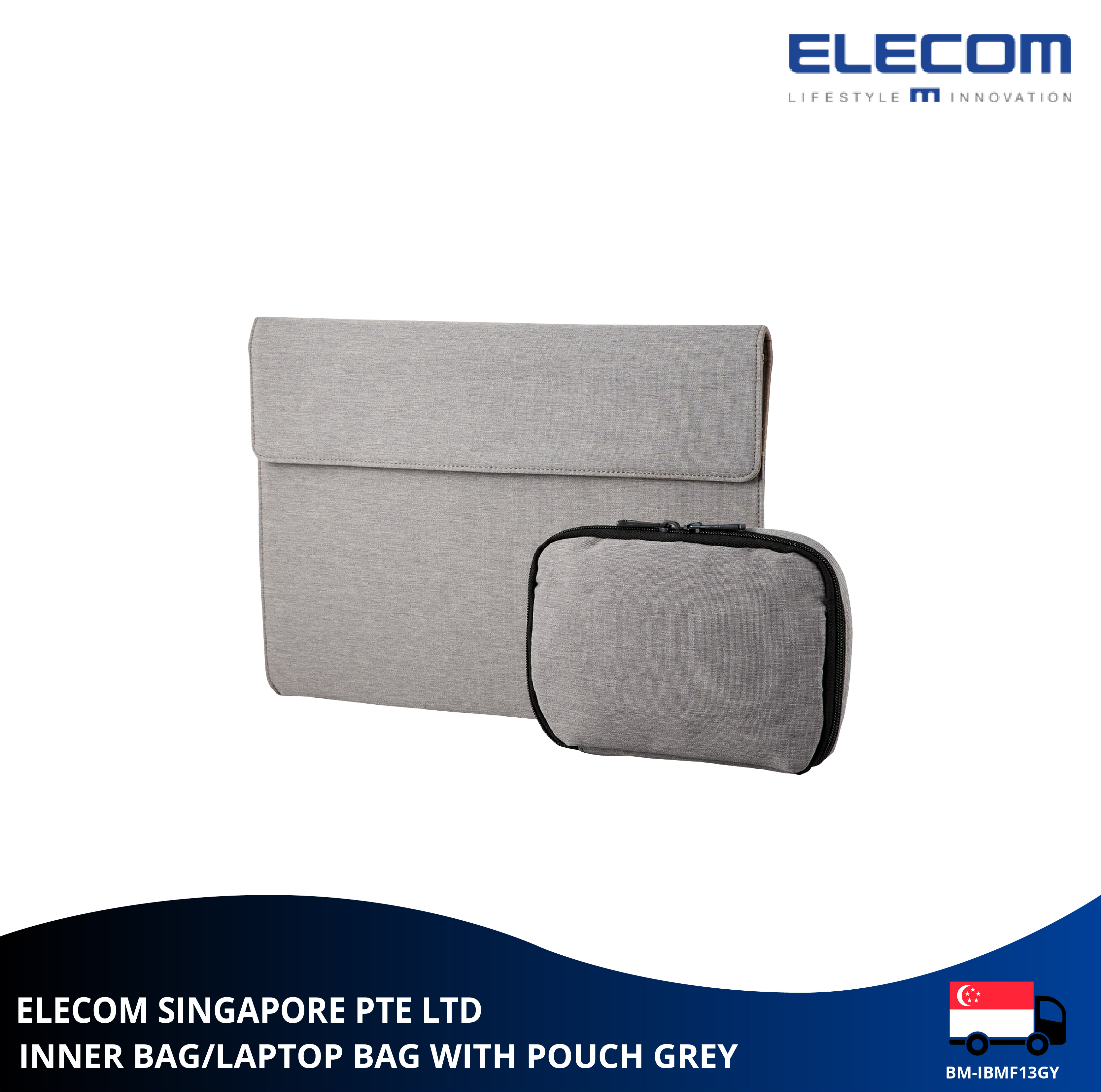 ELECOM IBMF Laptop Sleeve/ Inner Bag/ Laptop Bag/ Laptop Case/ Slim/ Comes with Pouch/ 3 Colors
