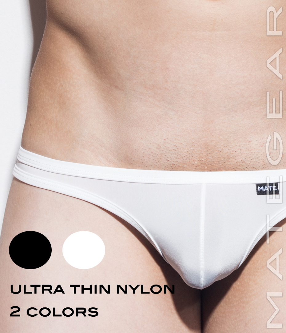 [2pc/Pack] Sexy Mens Underwear Extreme Low Rise Sexy Mens Mini Thongs - Young Ja (Ultra Thin Nylon Series) | MATEGEAR