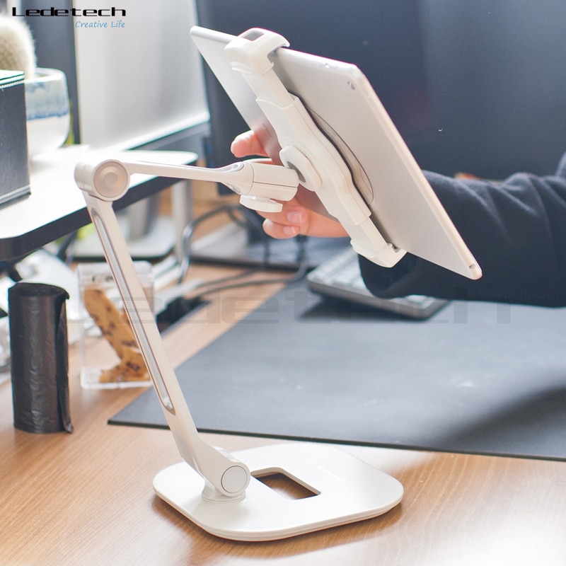 Tablet Phone Desktop Stand Mount with 360° Swivel Clamp Phone Tablet Stand