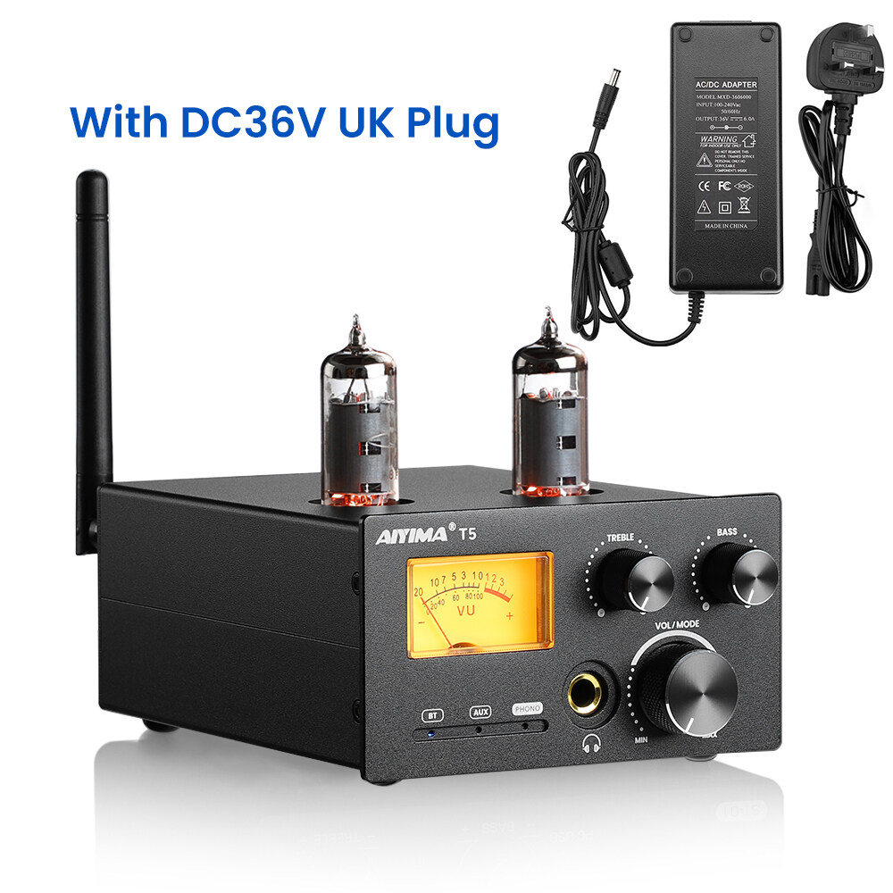 AIYIMA Hifi T5 Bluetooth Audio Amplifier QCC3034 NE5532 Stereo Amplifier Aptx-hd For Phono&Turntable Phonograph Preamp 160Wx2