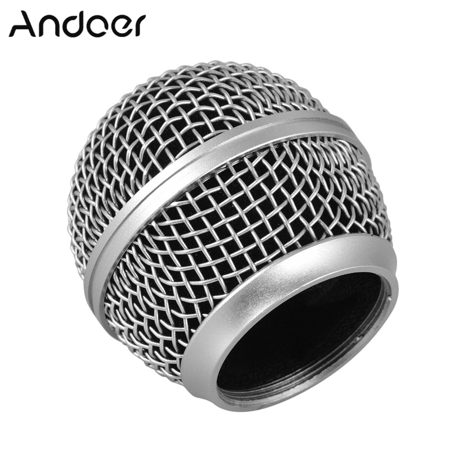 Microphone Grille Mic Replacement Ball Head Compatible with Shure SM58/SM58S/SM58LC/BETA58/BETA58A/SA-M30/SV100/UT2/PGX24/SLX4 Microphones