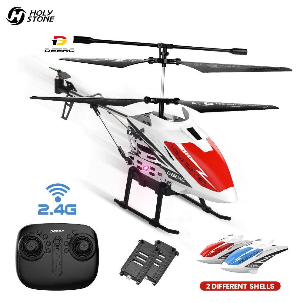 Holy Stone&DEERC DE51 Mini Metal RC Remote Control Helicopter Altitude Hold RC Airplane with Gyro for Baby Boy Girl Beginner,2.4GHz Aircraft Indoor Flying Toy with 3 Channel,High&Low Speed,LED Light,F
