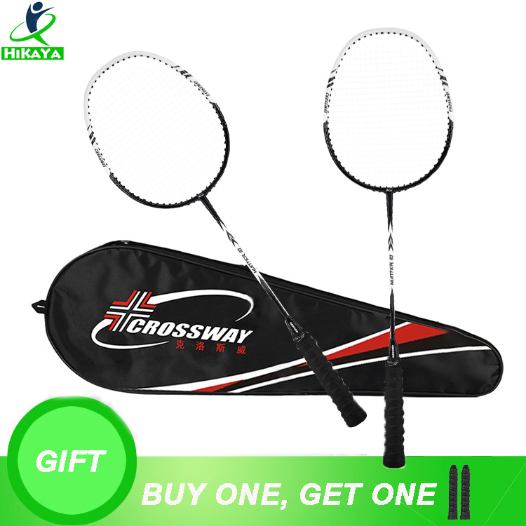 HIKAYA Graphite Badminton Racket 2pcs  Professional Carbon -Fiber Badminton set original sale rakets with Carrying Bag & Gift