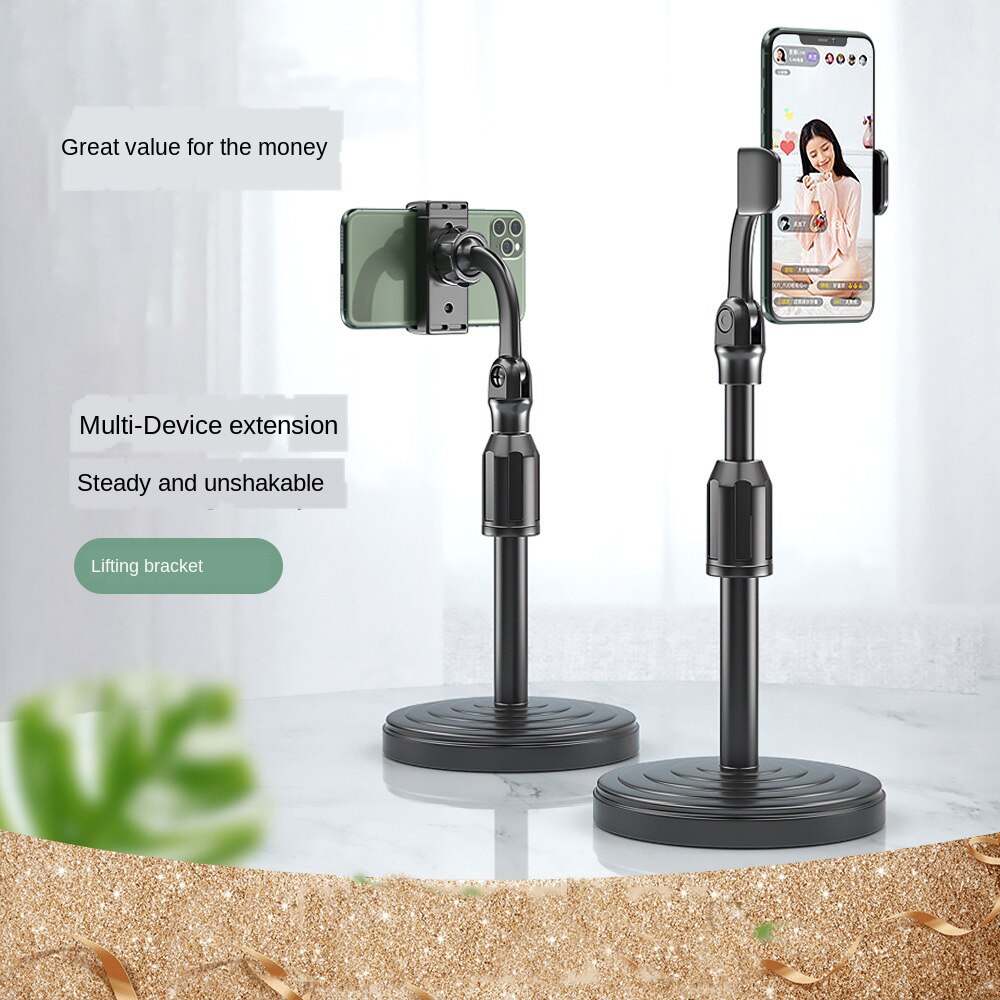 HOCE Multi-functional Retractable Mobile Phone Stand For Live Broadcast Bracket Table Mount Cell Phone Support Holder