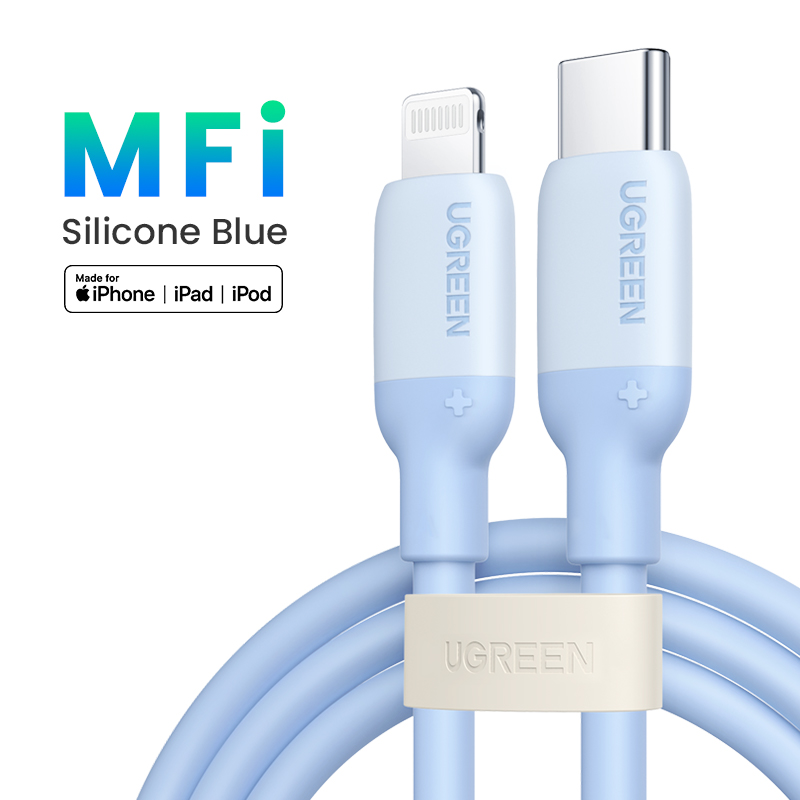 UGREEN MFI 60W USB-C Lightning Cable Power Delivery Fast Charging Coloful Cable for iPhone 14 13 Pro Max iPhone 14 Plus iPhone 12 11 Pro Max  iPhone SE 2 3 Tpye C