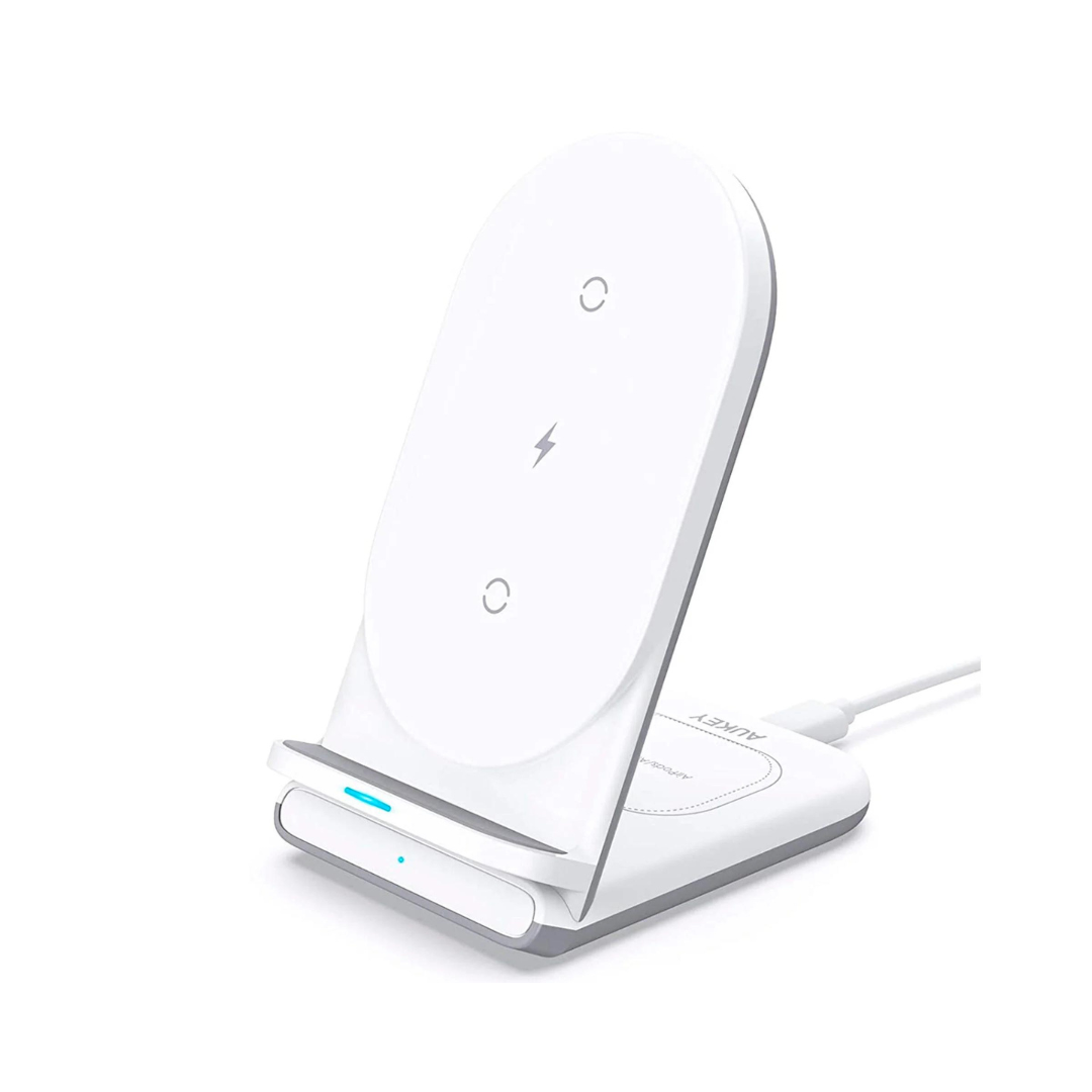 Aukey LC-A2 Aircore Series 2-in-1 Wireless Charging Stand | 18-month warranty by AUKEY SINGAPORE