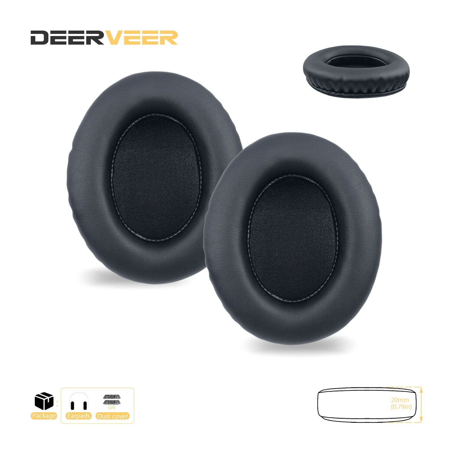 DEERVEER Replacement Earpad For Bose QuietComfort 35 II QC25 QC35 QC35II Headphones Thicken Memory Foam Cushions