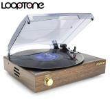 LoopTone 33 45 78RPM Classic Belt-Driven Turntable Vinyl LP Record Player W/ 2  3W Built-in Speakers RCA Line-out 220~240V