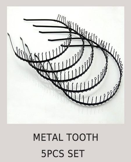 Elitrend Value Pack 5pcs Simple Hair Band Unisex Basic Daily Essentials Metal Plastic Spring Spiral Wave Tooth Design Head ware Hoop Band Hairbands Hairband Hair Styling Fashion Accessories