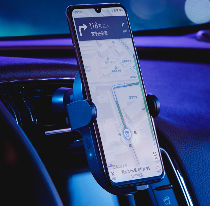 Original Xiaomi Mijia Wireless Car Charger 20W/50W Max Electric Auto Pinch 2.5D Glass Ring Lit