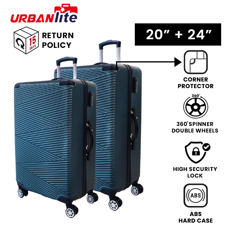 [SG Ready Stock] URBANLite ECHO 2.0 - [ 20 inch + 24 inch ] 360° 8 Wheels Spinner Corner Protector Luggage ULH21904 3 Working Days For Delivery By Universal Traveller