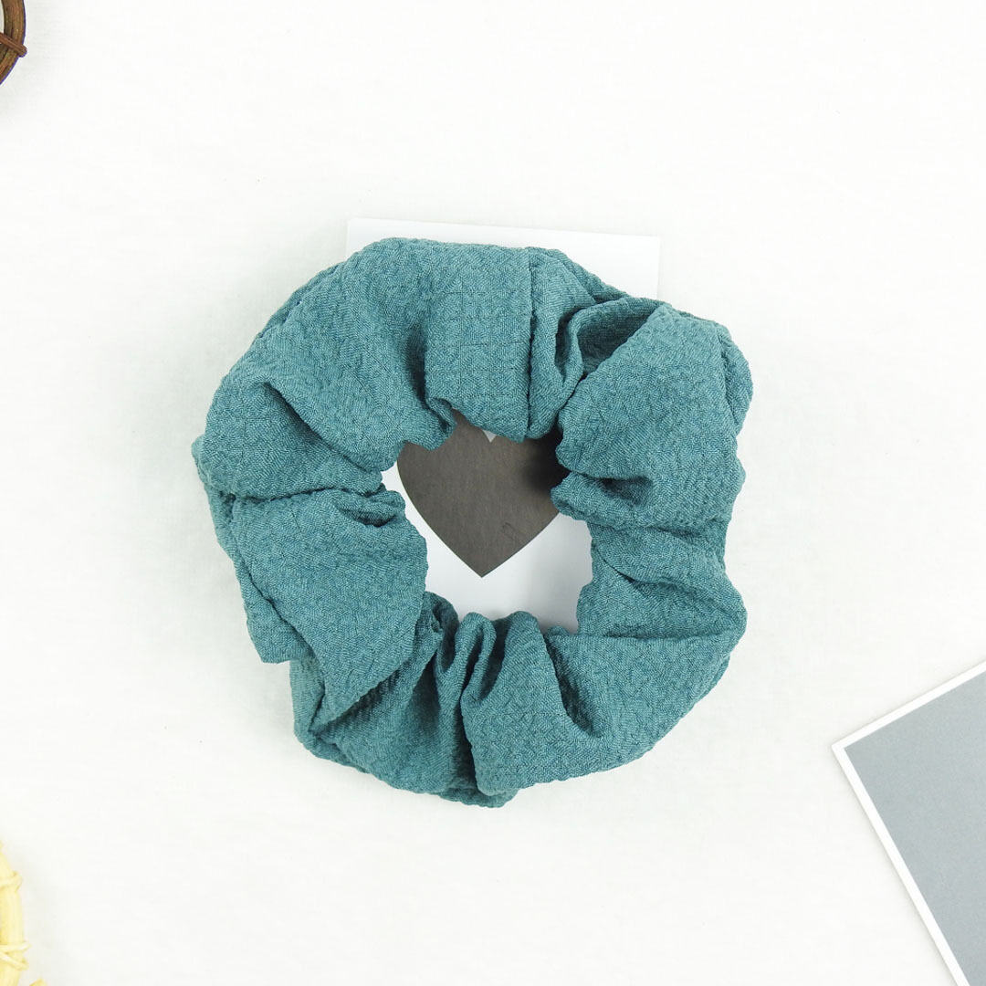 TIZHAN Korean Style Cotton Simple Hairband Pleated Hair Rope Elastic Curls