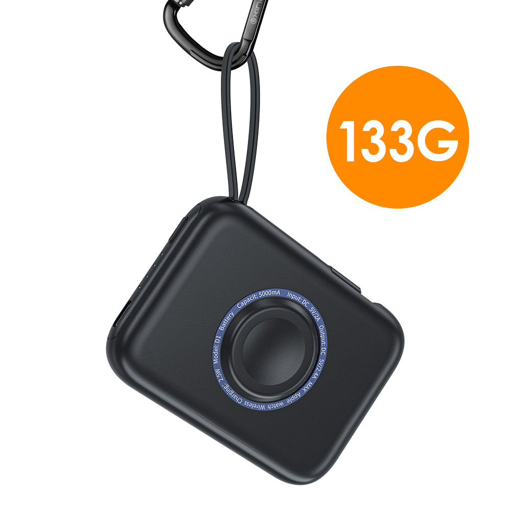 3in1 Power Bank 5000mAh Wireless Portable Watch Charger for SmartApple Watch Series Magnetic Charger Powerbank Battery with Built in Cable