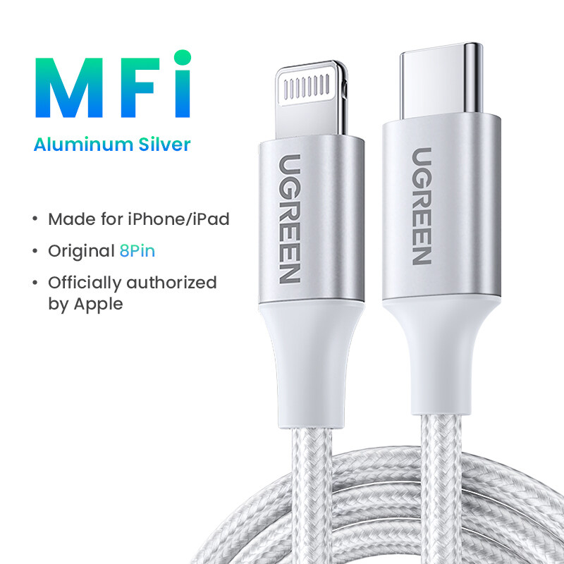 UGREEN USB C Type-C to Lightning Cable MFi Certified iPhone Charging Cable for iPhone 14 13 Pro Max iPhone 14 Plus iPhone 12/11/X/XR/XS/8 Series, iPad 9, AirPods Pro, and More