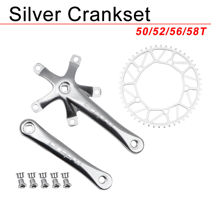 Litepro Folding Bicycle Crank 46/48/50/52/54/56/58T Chainring 170MM Aluminum Alloy Square Crank 130BCD BMX Crankset