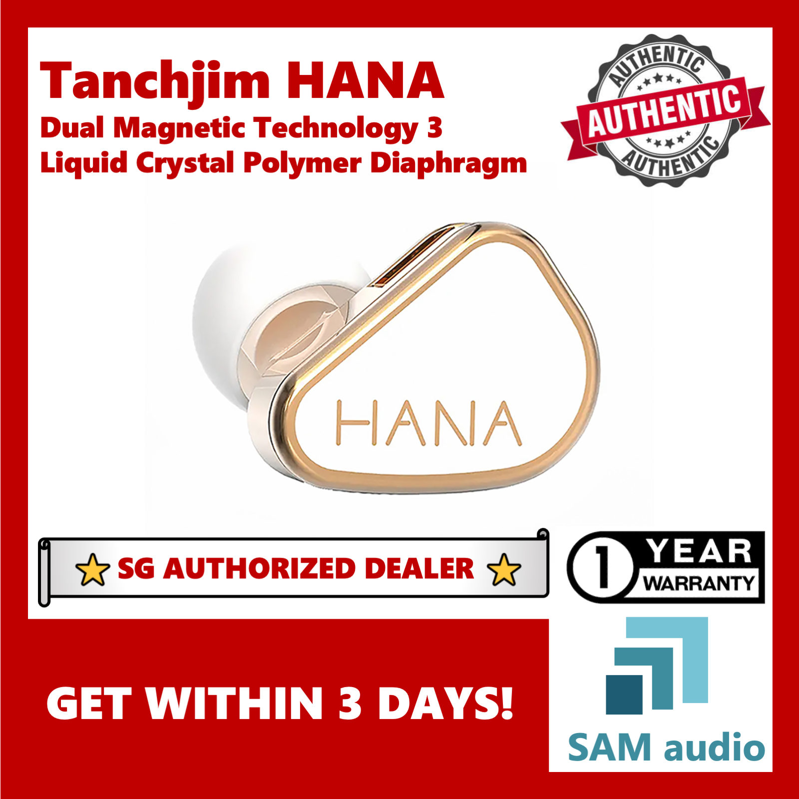 [?SG] Tanchjim HANA, IEM 3rd Gen DD, Dual Magnetic Technology 3