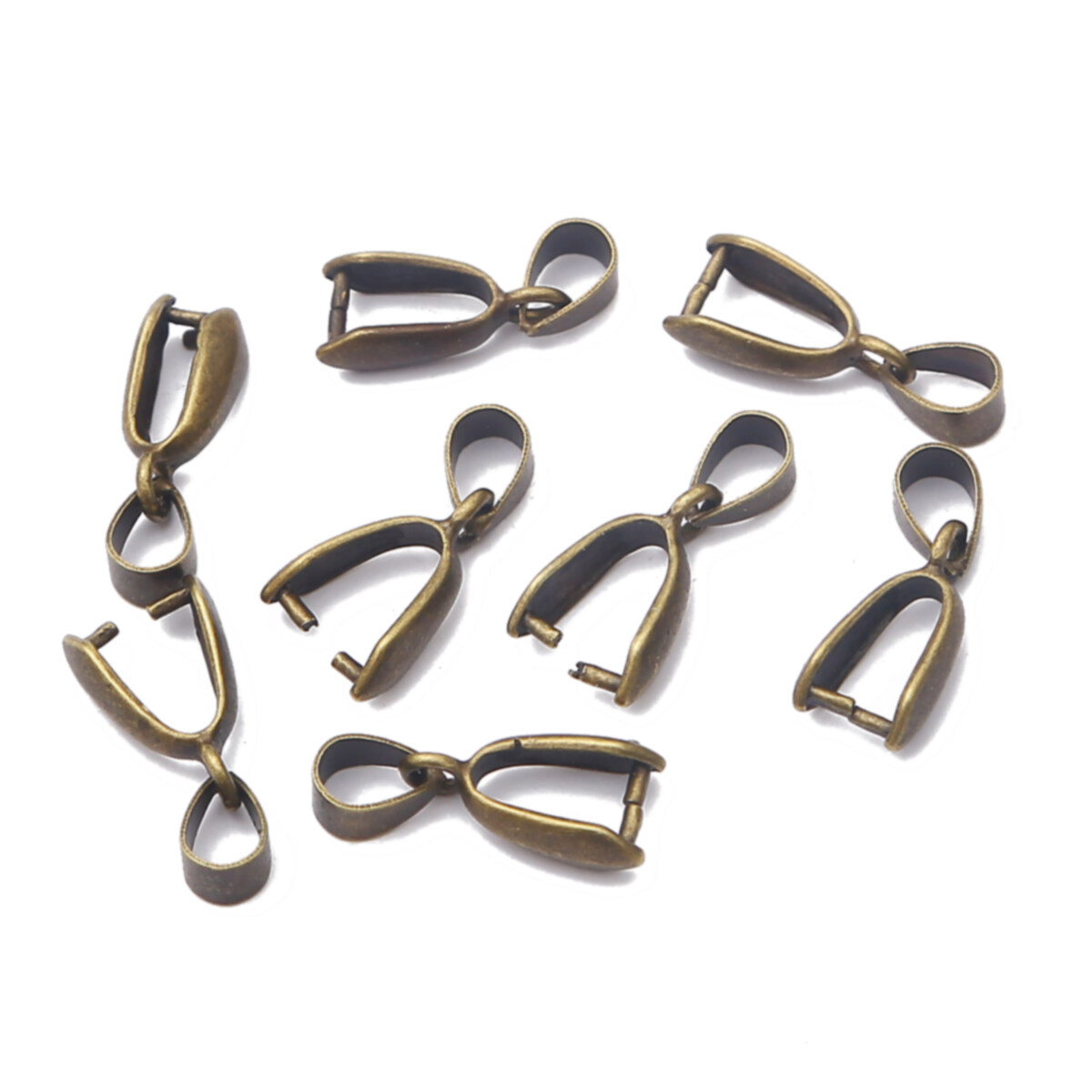 10pcs/lot Melon Seeds Buckle Pendants Clasps Hook Clips Bails Connectors Copper Charm Bail Beads Supplies For Jewelry Making DIY Necklace
