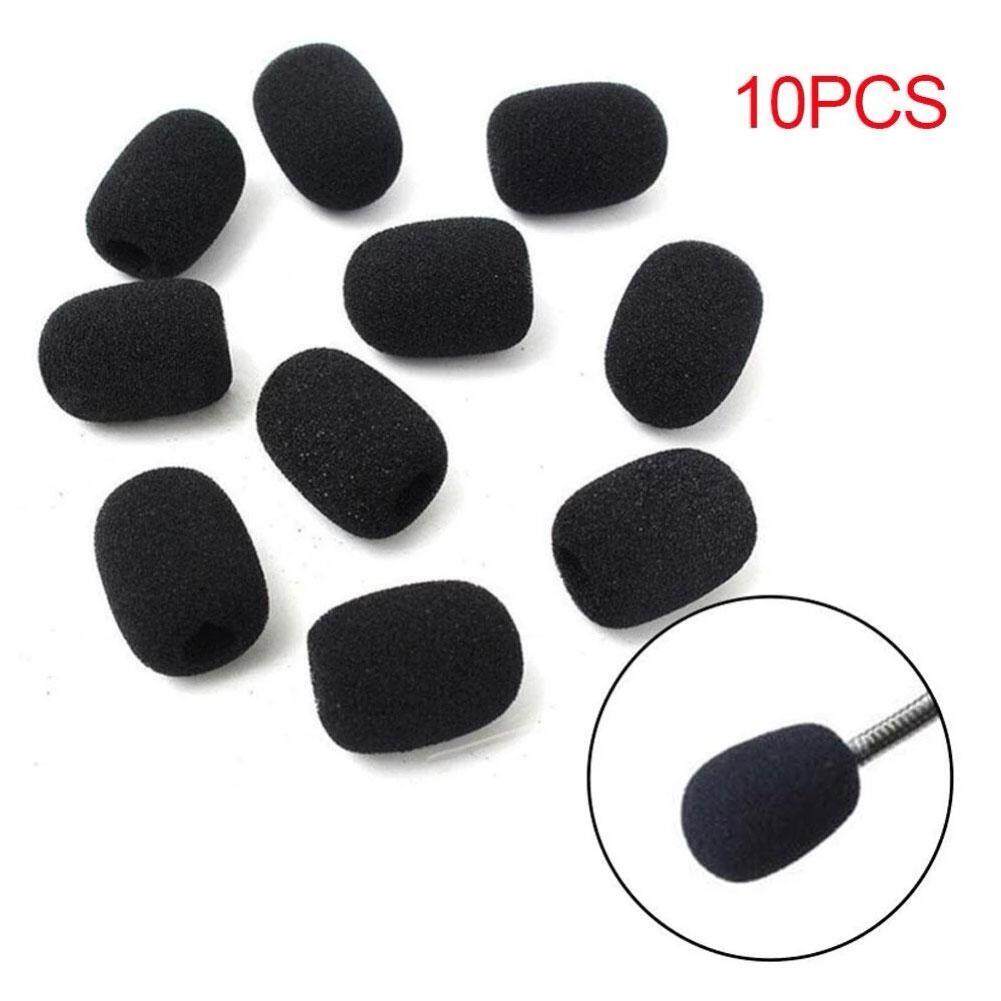 10pcs Soft Elastic Sponge Cover Microphone Cover For Headset Collar Mic Headset Cotton Foam
