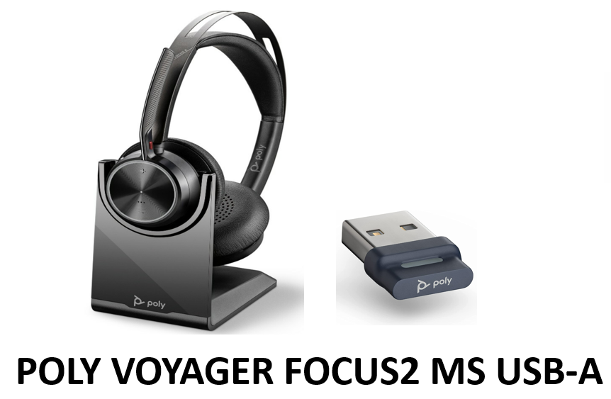 Poly/Plantronics Voyager Focus 2 UC/MS Wireless Headset with Charging Stand  - 2 Years Local Warranty