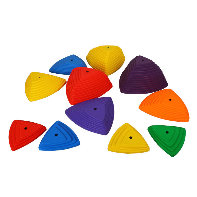 Sensory Equipment Plastic Cross-River Stone 11 Pieces Stepping Stone Sports Combination Colorful Balance Beam Sensory Physical Training