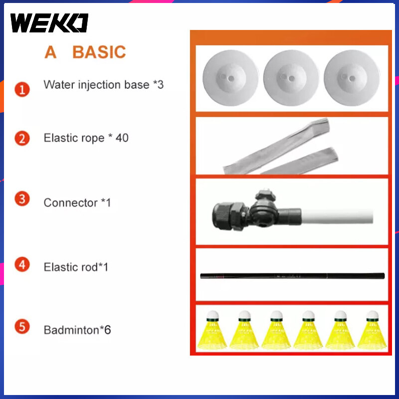 WEKO Badminton Training Device Badminton Trainer Equipment Exerciser Self Study Equipment Rebound Device