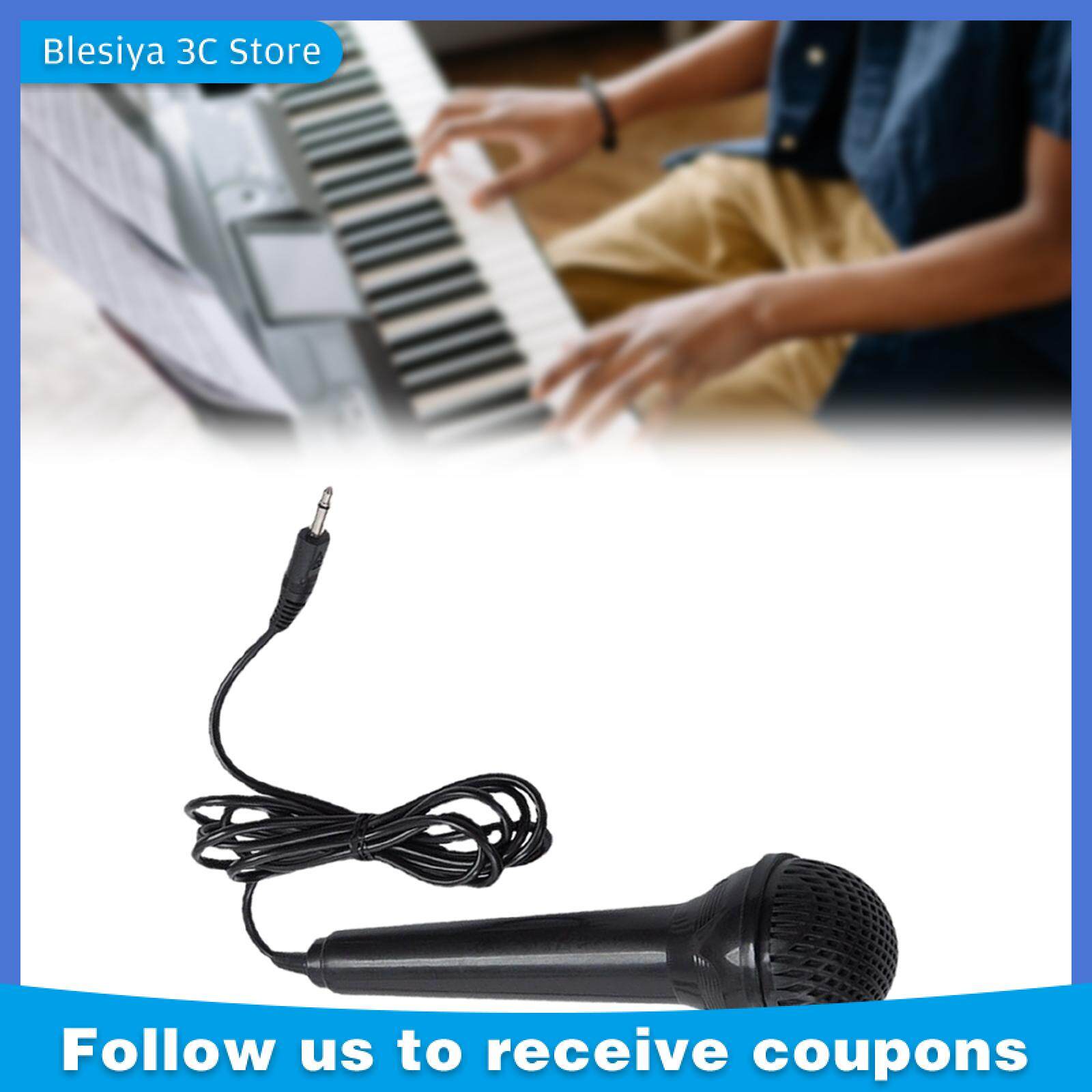 Blesiya Microphone 3.5mm Jack Black Mic for Electronic Piano Music Keyboard Laptop