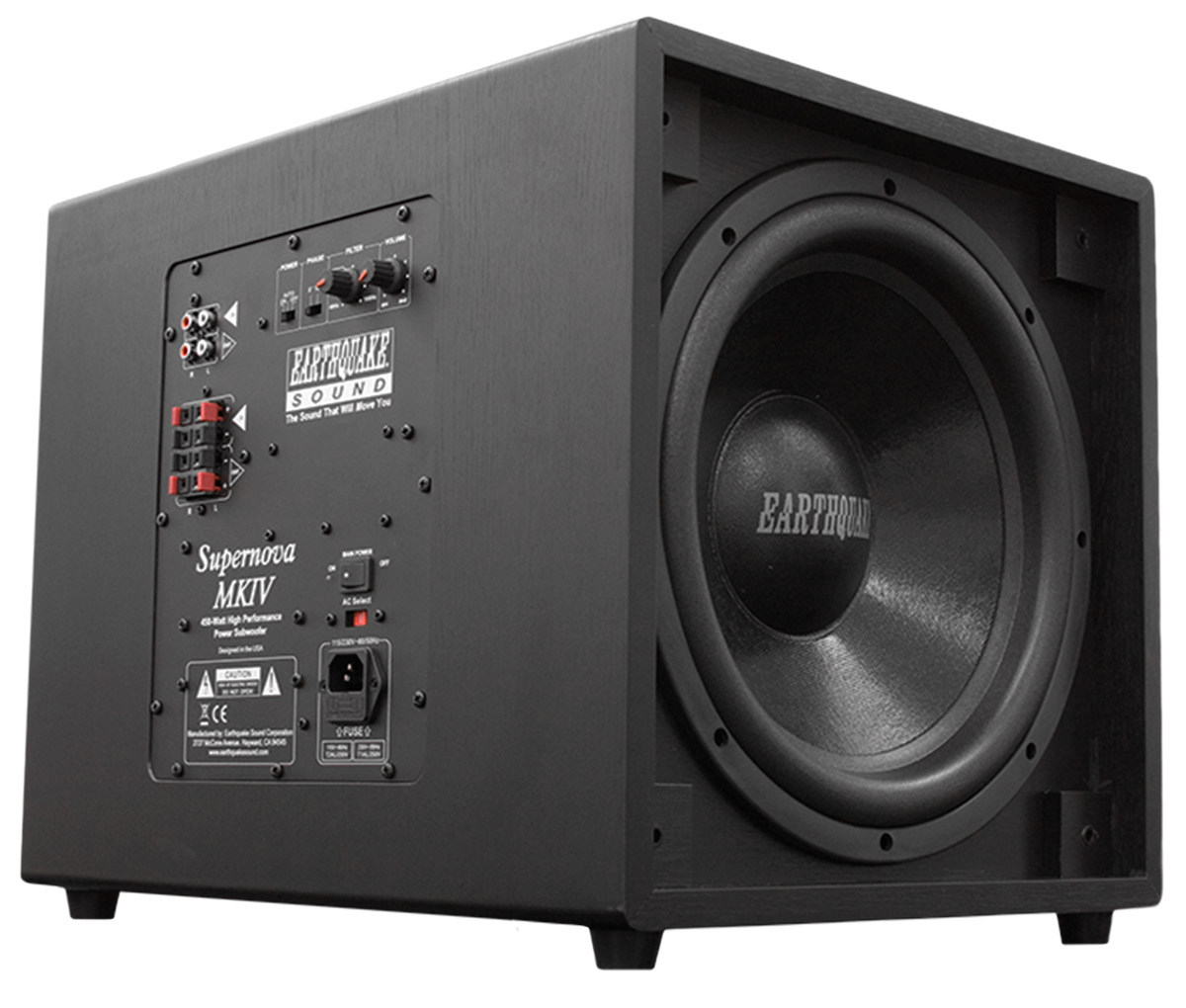 EARTHQUAKE MKIV-12 (BLACK), 12 INCH ACTIVE SUBWOOFER, HOME CINEMA, DOLBY, DTS