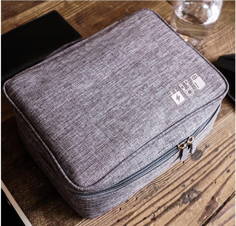 Travel Shock-proof Portable Organizer waterproof dustproof multifunction Mesh Zipper Pouch Shockproof Compact Double Layers Electronics Digital storage Accessories Bag