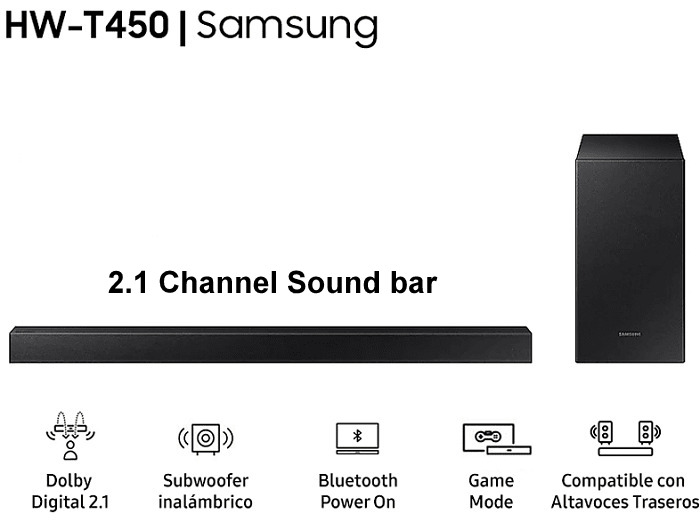 SAMSUNG HW-T450 2.1ch Soundbar with Dolby Audio