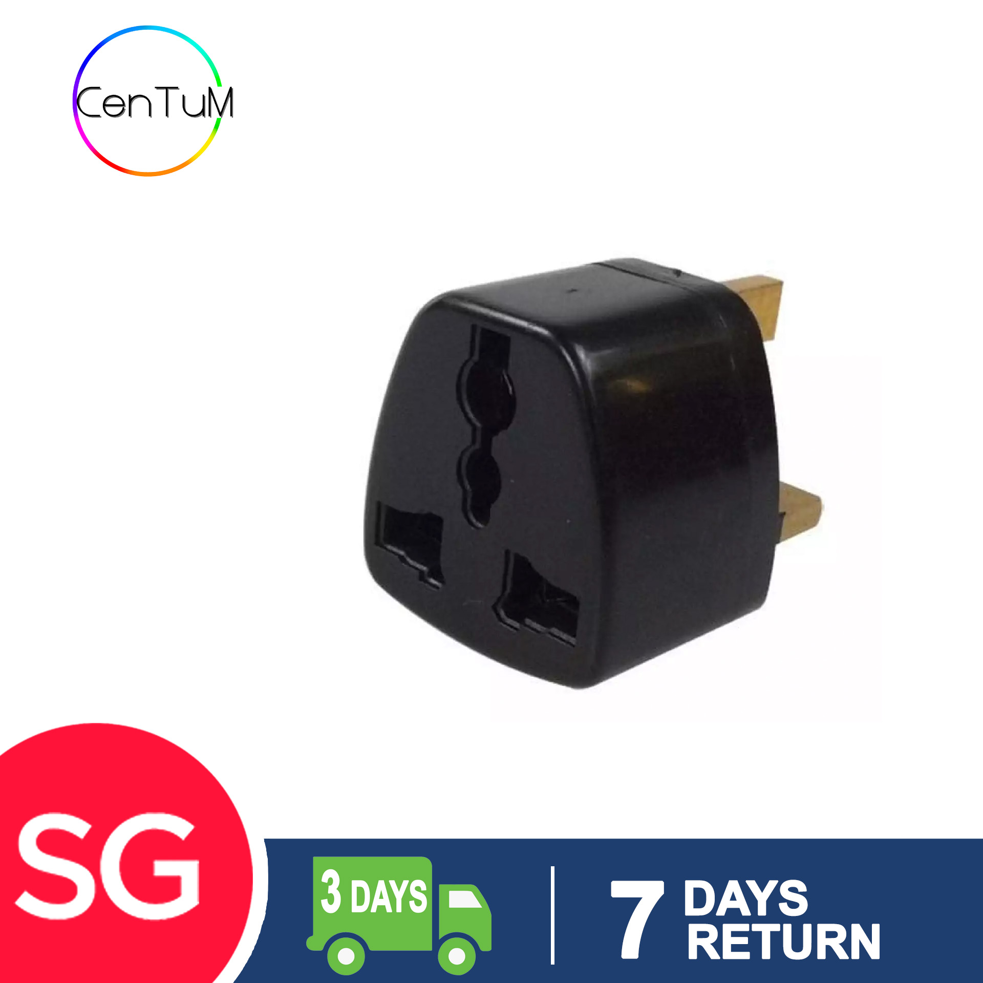 Universal Copper Electrical AC Wall Plug Adapter, Type G Power Converter Travel Charger Adaptor for Singapore UK USA China Malaysia Australia To UK [Delivery Within 3 Days]