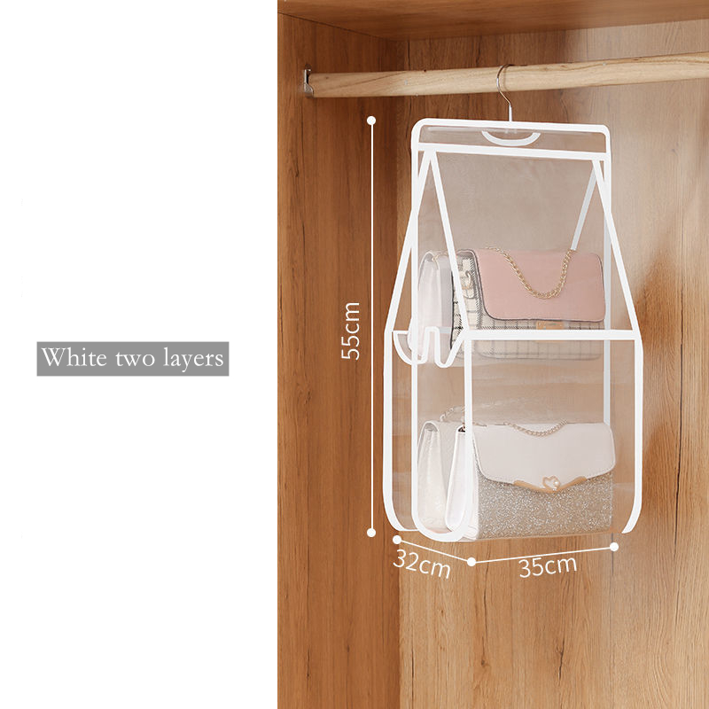 Ladies handbag dustproof storage hanging bag double-sided