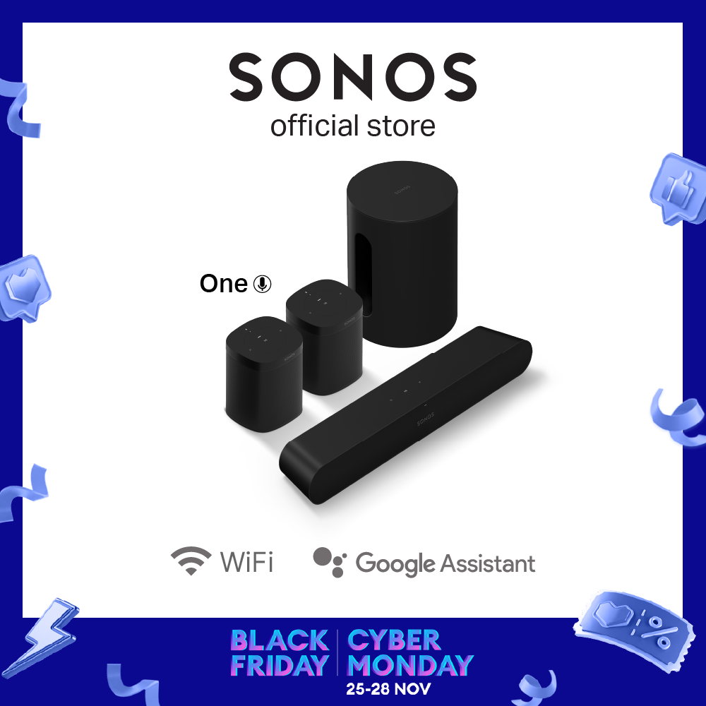 [New] Sonos 5.1 Ray Set Sub Mini And One - Wireless Home Theater System for TV [Deliver in Early Dec]