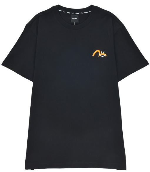 [EVISU KOREA] Loose Fit Back Smile Short-sleeve T-shirt Casual Men Women Tee Couple Tops  Cotton Street Style Korean Style