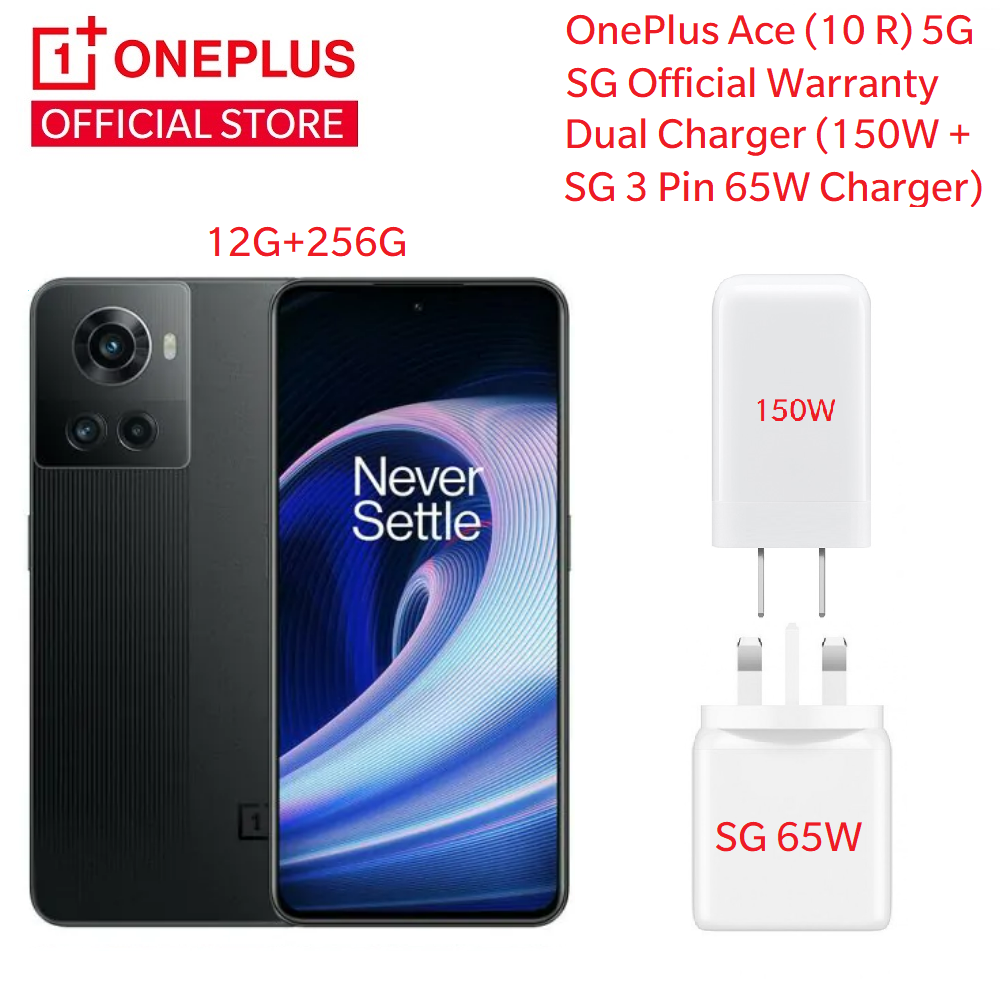 OnePlus Ace 5G Gaming Phone | Dual Charger (150W  + SG 3 Pin 65W ) SG 1 Year Local Warranty