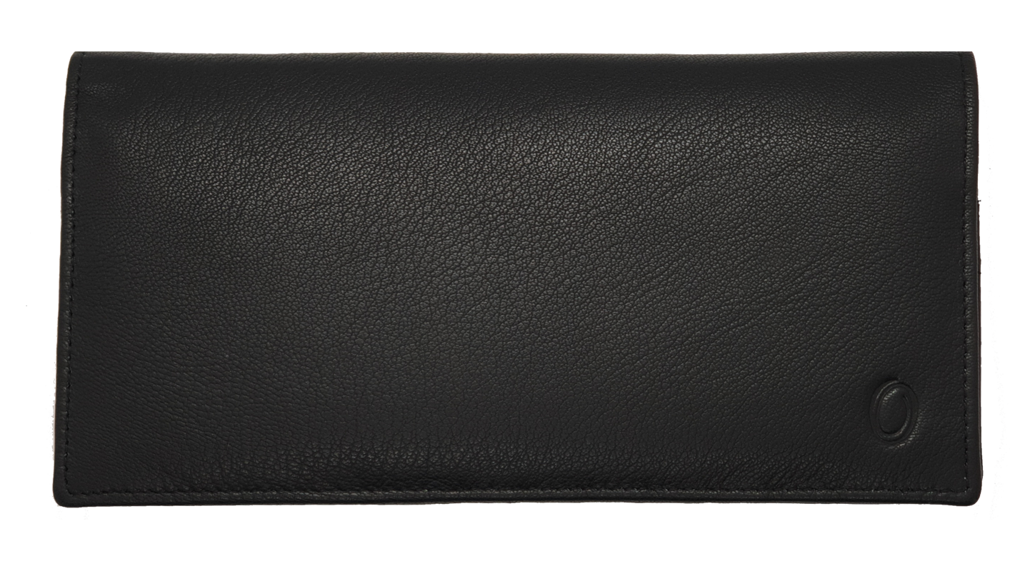 Long Leather Wallet for Men - Genuine Leather Wallet - Black/Brown Wallet - Men Long Wallet with Zip - 4424 Oxhide- Excellent Christmas Gift Idea