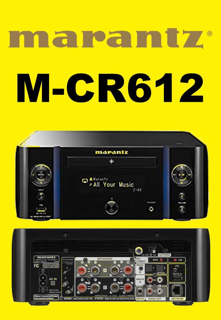 Marantz M-CR612 Network CD receiver featuring HEOS, FM/AM, Bluetooth, AirPlay 2 and voice control compatibility