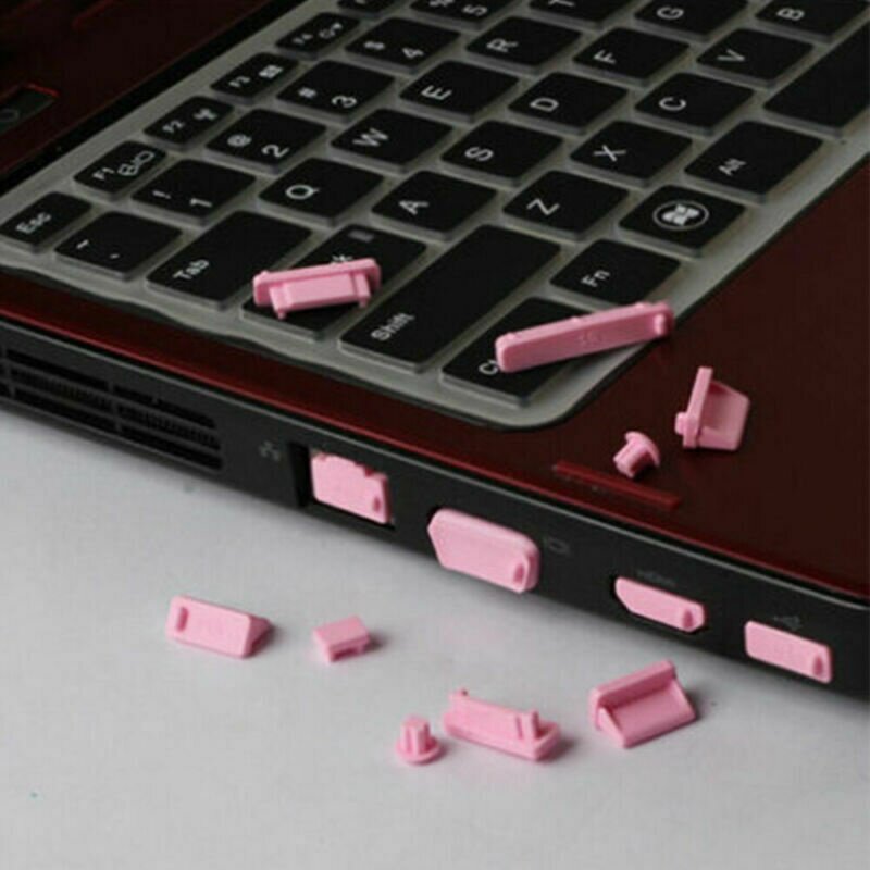 16Pcs Protective USB Ports Anti-Dust Plug Cover Stopper for Laptop & PC 7Colors
