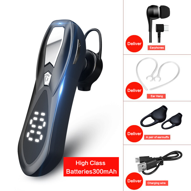 VITOG 2022 New Bluetooth V5.1 Earphone with HD Mic,Waterproof Touch Control Bluetooth Headset for Huawei Xiaomi Samsung iphone Redmi，Handsfree Earhook Bluetooth Headset for Business Sports Office Driv