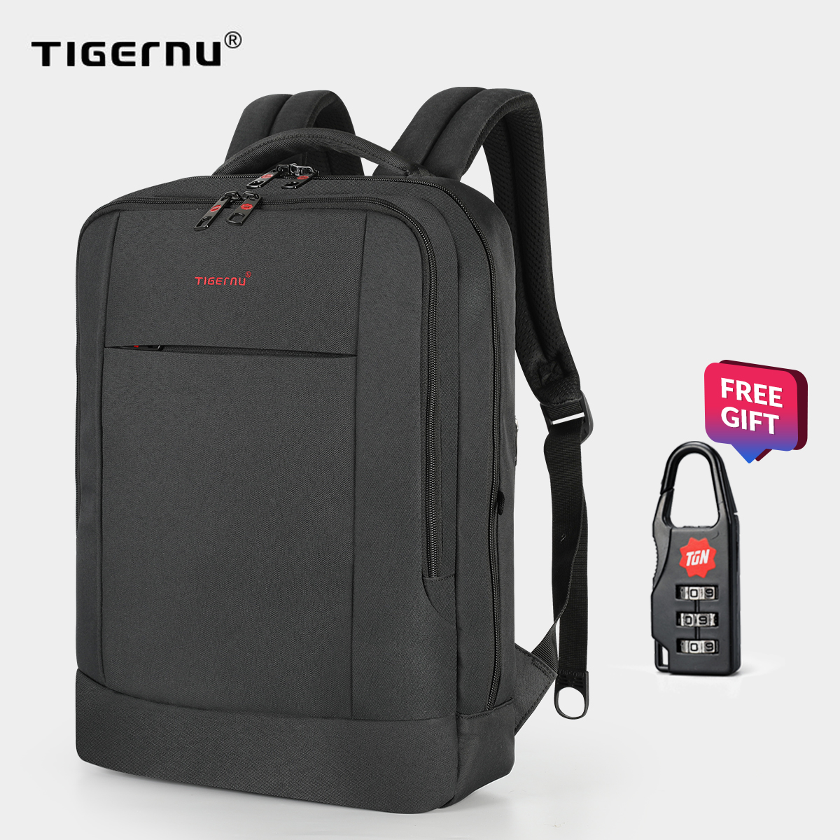Tigernu Brand Anti-theft Laptop Backpack 15.6"Note book Backpack USB Charging Multifunctional Travel Backpacks Waterproof Backpack School Bag for Men - intl