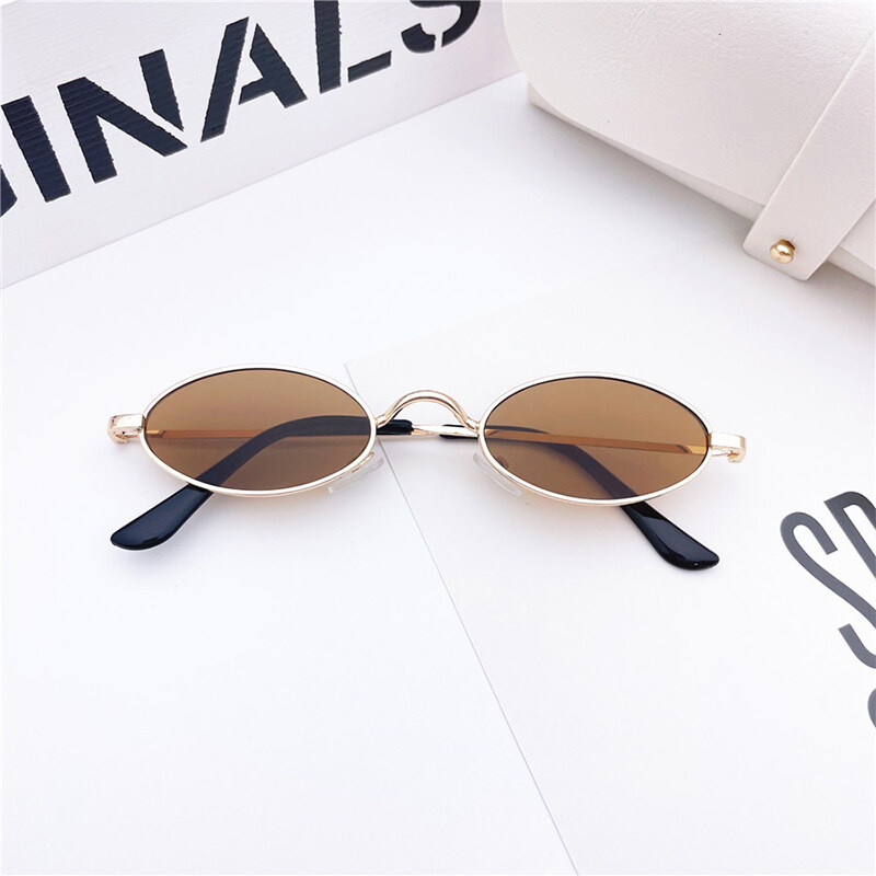 PTQSmall Oval Sunglasses Men Women Retro Eyewear Vintage Shades Fashion Design Sun Glasses for Women Men Anti-blue Light Eyeglasses PTQ