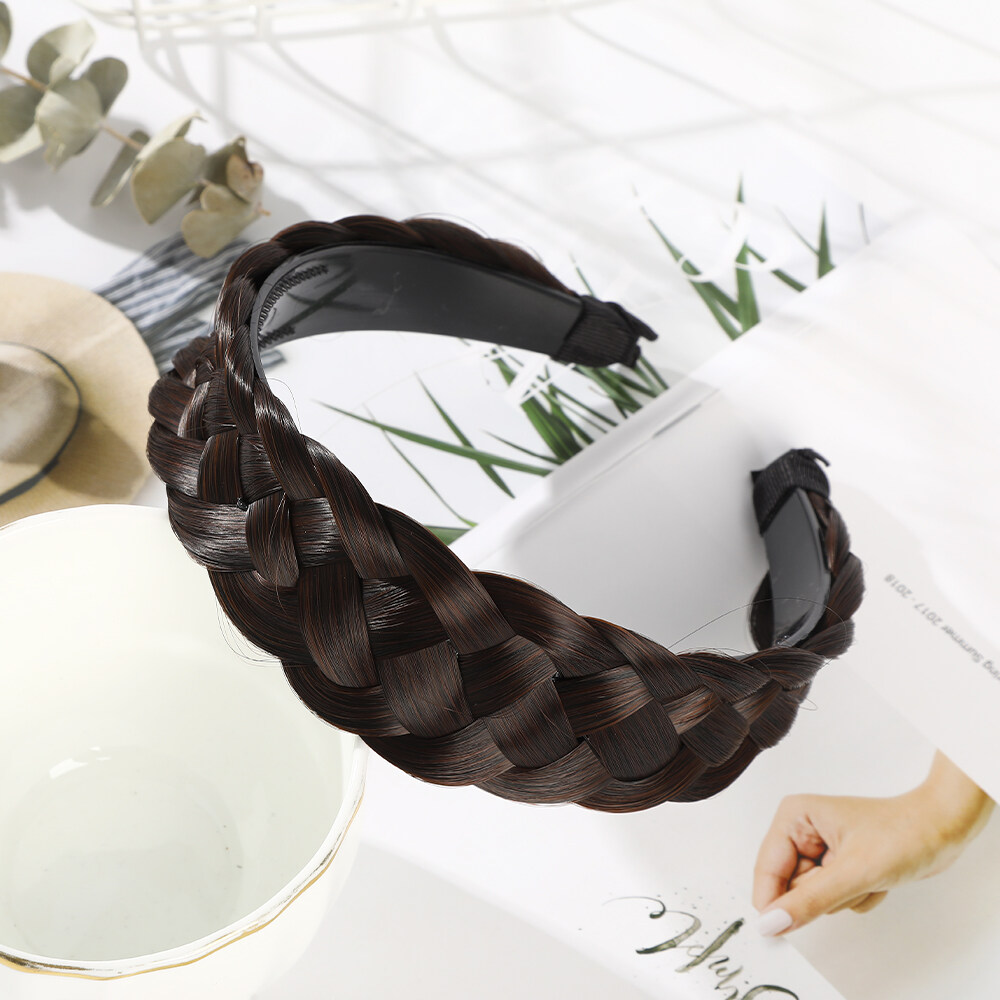 1pc Shou Fashion Korean Hairband Simple Creative Fishbone Braid Wig Headband Hair Accessories for Girl