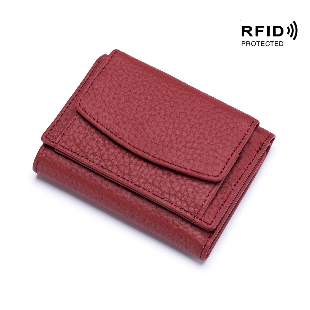 RFID Small Wallet for women on sale Japan Genuine Leather Coin Purse for women Casual Wallet Mini Clutch Bag Credit Card Holder dompet wanita กระเป๋าสตางค์