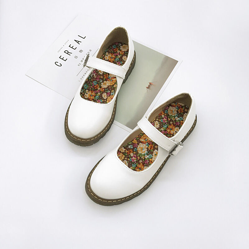 Lolita Small Leather Shoes Soft Girl Women's Shoes Flat Japanese Mary Jane Women's Shoes Cute round Toe Student Doll Shoes