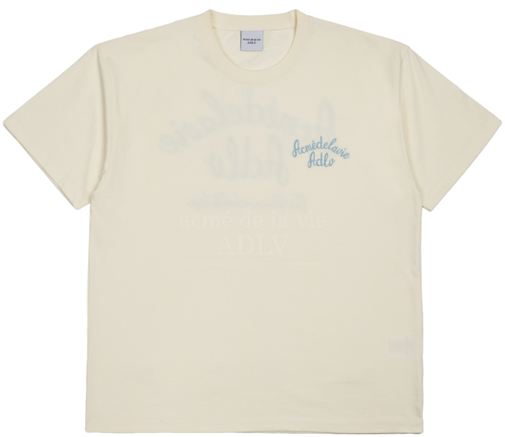 [acme de la vie] ★Different sizes★ SCRIPT LOGO EMBROIDERY ADLV SHORT SLEEVE T-SHIRT