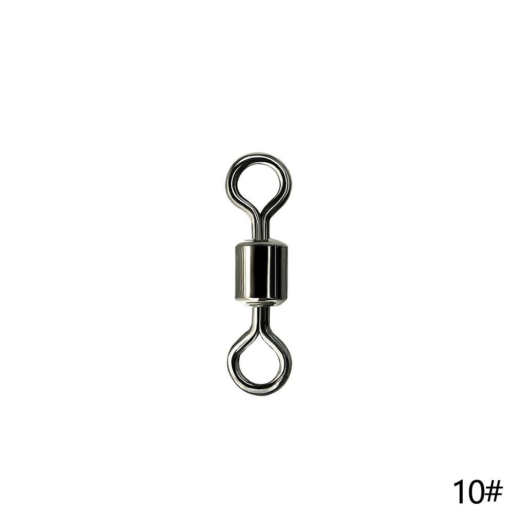 Hittime 100/50PCS US Fishing Swivel Solid Connector Ball Bearing Snap For Jigging/Casting Fishing/Power Rolling Stainless Steel Beads