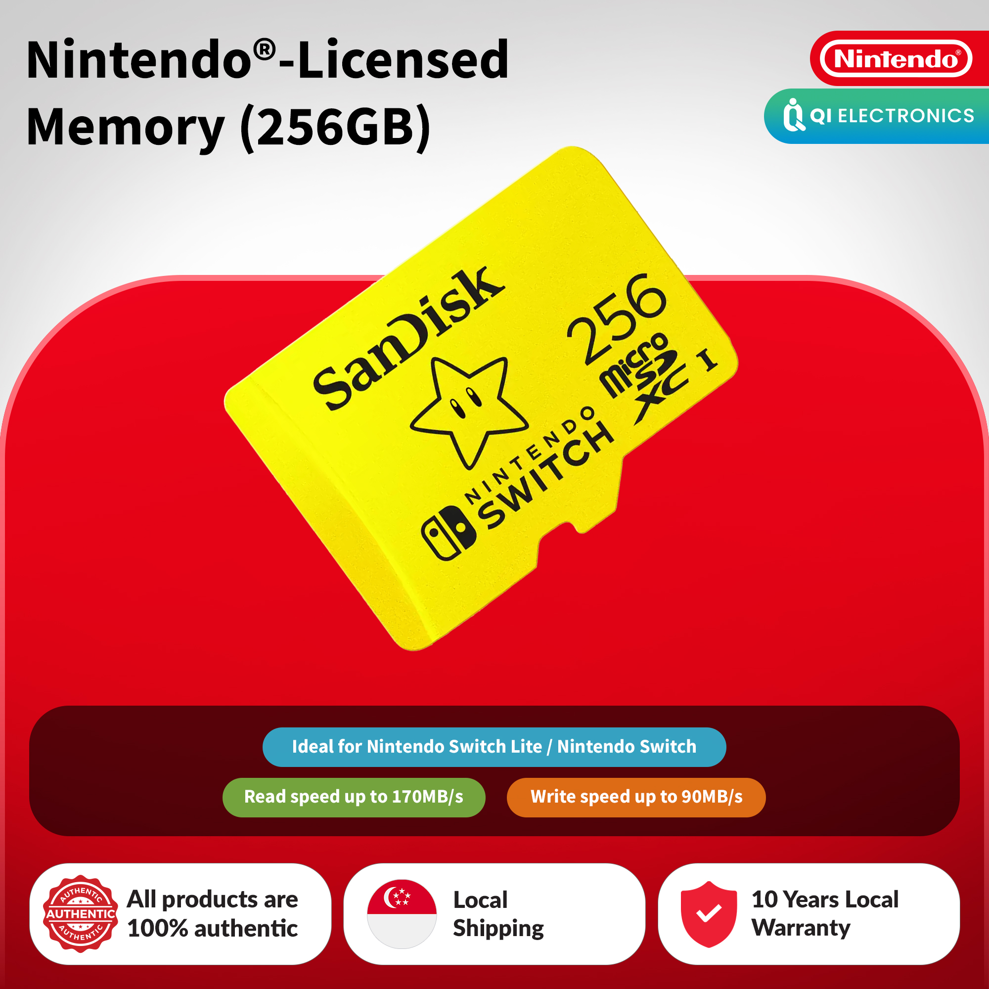 Sandisk Nintendo Memory Cards 128GB 256GB 512GB