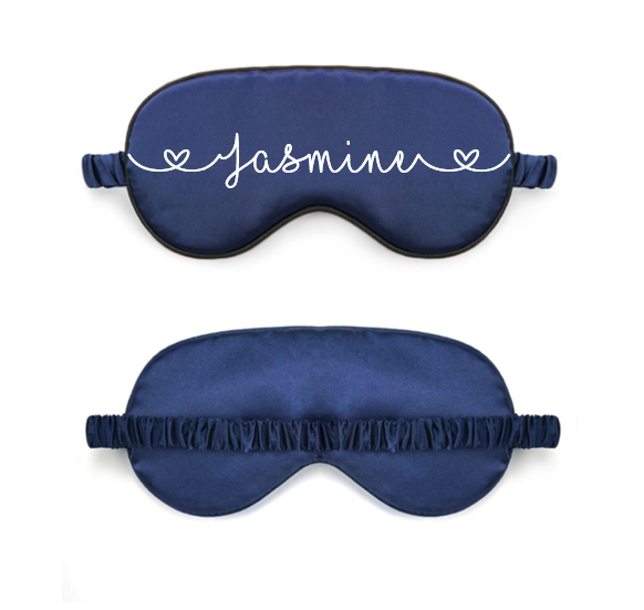 Personalised silk eye mask, customised gifts, bridesmaid gifts, travel eye mask, wedding favors, birthday gifts, Christmas gifts, customized birthday gifts